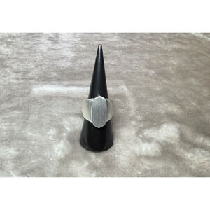 Kendra Scott Regan Rhodium Plated Statement Cocktail Ring Size 7 Silver Tone